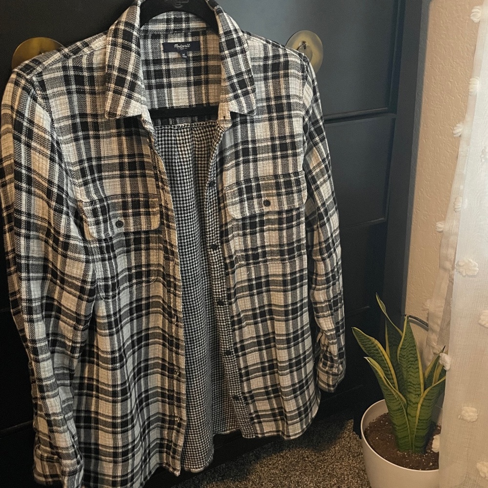 Madewell Plaid Long Sleeve Shirt - Picture 4 of 6